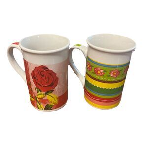 2 Vintage Royal Norfolk Mugs 41/2” Tall - Floral Design